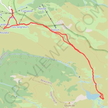 Itinéraire D'Hautacam au lac d'Isaby et retour, distance, dénivelé, altitude, carte, profil, trace GPS