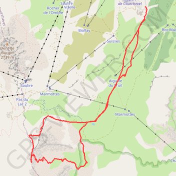 Itinéraire Vallon des Creux Noirs (Courchevel), distance, dénivelé, altitude, carte, profil, trace GPS