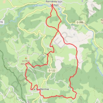 Itinéraire La guillermie, distance, dénivelé, altitude, carte, profil, trace GPS