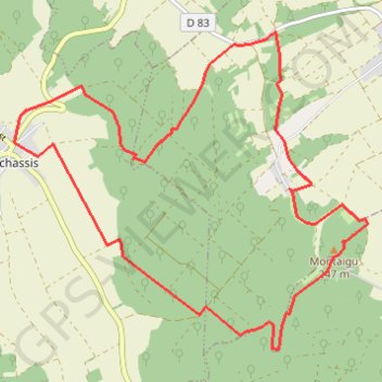 Itinéraire L aux Bois Vauchassis, distance, dénivelé, altitude, carte, profil, trace GPS