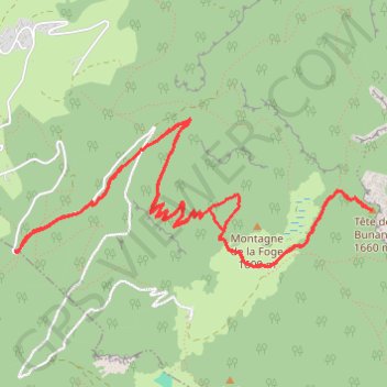 Itinéraire Tête de Bunant, distance, dénivelé, altitude, carte, profil, trace GPS
