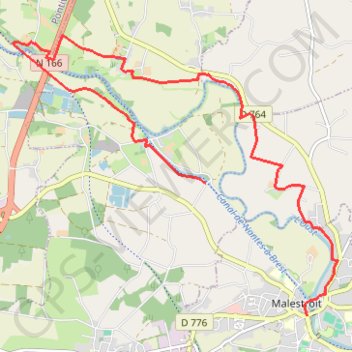 Itinéraire Sentier de la rivière - Malestroit, distance, dénivelé, altitude, carte, profil, trace GPS