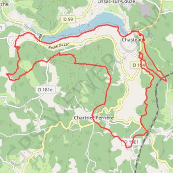 Itinéraire Causse et vallée - Chartrier-Ferrières, distance, dénivelé, altitude, carte, profil, trace GPS