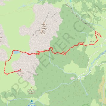 Itinéraire Dec de l'Hurs, distance, dénivelé, altitude, carte, profil, trace GPS