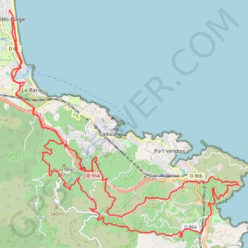 Itinéraire 2024-08-17 Vttae VCA Paulilles Cosprons Consolation d36 D 780, distance, dénivelé, altitude, carte, profil, trace GPS