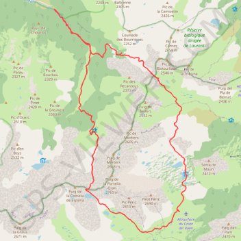 Itinéraire Tour des Pérics, distance, dénivelé, altitude, carte, profil, trace GPS