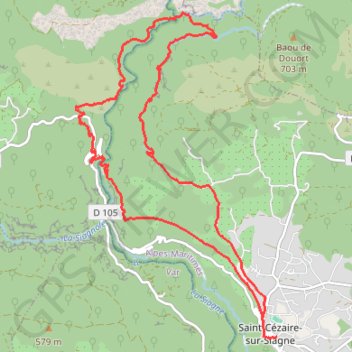 Itinéraire Gorge de la siagne, distance, dénivelé, altitude, carte, profil, trace GPS