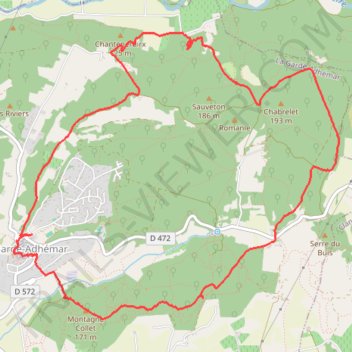 Itinéraire Garde, distance, dénivelé, altitude, carte, profil, trace GPS