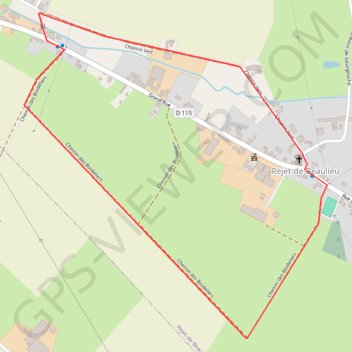 Itinéraire Sentier du ruisseau de Gourgouche (Rejet-de-Beaulieu), distance, dénivelé, altitude, carte, profil, trace GPS