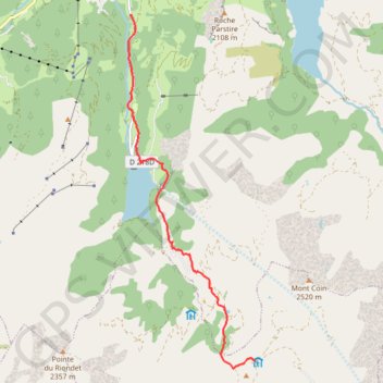 Itinéraire Trace-refuge-Coire-08-02-2024, distance, dénivelé, altitude, carte, profil, trace GPS