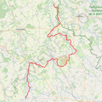 Itinéraire GR48 De L'Isle-Jourdain à Angles-sur-l'Anglin (Vienne), distance, dénivelé, altitude, carte, profil, trace GPS