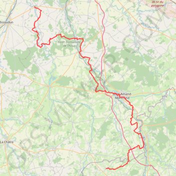 Itinéraire GR41 De Charost (Cher) à Saint Désiré (Allier), distance, dénivelé, altitude, carte, profil, trace GPS