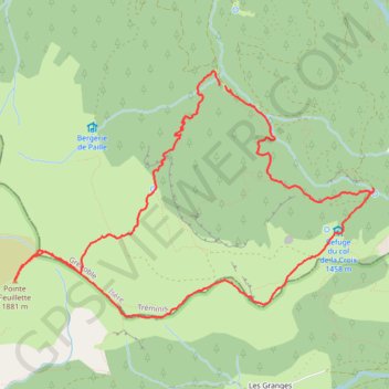 Itinéraire Pointe feuillette en boucle par la vire de la Montagne de Paille (Dévoluy), distance, dénivelé, altitude, carte, profil, trace GPS