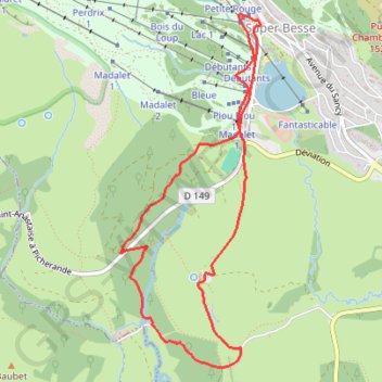 Itinéraire Sancy - Vassivière - Secteur SuperBesse, distance, dénivelé, altitude, carte, profil, trace GPS