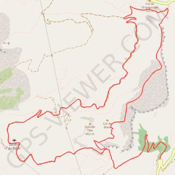 Itinéraire Col de l'Espigoulier, distance, dénivelé, altitude, carte, profil, trace GPS