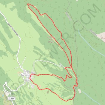Itinéraire Crête d'Innimond par le Col du Petit Pertuis et le Col du Grand Pertuis, distance, dénivelé, altitude, carte, profil, trace GPS