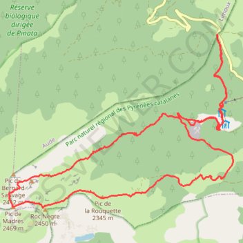 Itinéraire Randonnée MADRES, distance, dénivelé, altitude, carte, profil, trace GPS