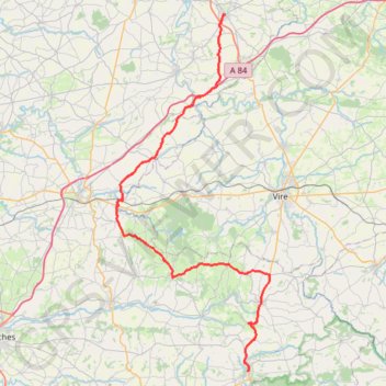 Itinéraire ETAPR 04 Torigni/ Mortain, distance, dénivelé, altitude, carte, profil, trace GPS