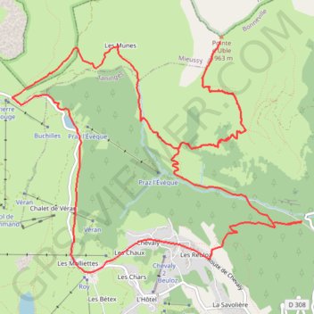 Itinéraire Pointe d'Uble, distance, dénivelé, altitude, carte, profil, trace GPS