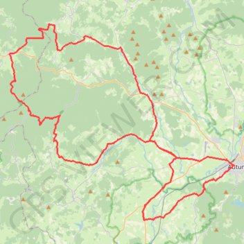 Itinéraire Folin Croisette - Autun, distance, dénivelé, altitude, carte, profil, trace GPS