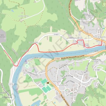 Itinéraire Port d'Agrès / Maurs, distance, dénivelé, altitude, carte, profil, trace GPS