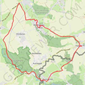 Itinéraire track, distance, dénivelé, altitude, carte, profil, trace GPS