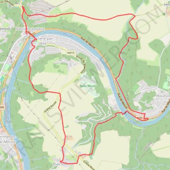 Itinéraire HASTIERE-Vélo-C3 le petit Blaimont, distance, dénivelé, altitude, carte, profil, trace GPS