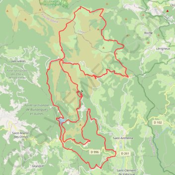Itinéraire Rando des Hautes Chaumes - Saint-Anthème (Prabouré), distance, dénivelé, altitude, carte, profil, trace GPS