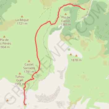 Itinéraire Lac de Montarrouye, distance, dénivelé, altitude, carte, profil, trace GPS