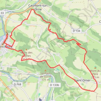 Itinéraire Suisse Normande - Saint-Rémy-sur-Orne, distance, dénivelé, altitude, carte, profil, trace GPS