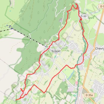 Itinéraire Allondon, distance, dénivelé, altitude, carte, profil, trace GPS