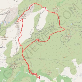 Itinéraire Sur les traces de Macel pagnol, distance, dénivelé, altitude, carte, profil, trace GPS
