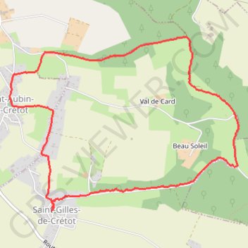 Itinéraire Saint-Gilles-de-Crétot, distance, dénivelé, altitude, carte, profil, trace GPS