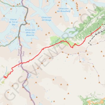 Itinéraire TMB refuge des Mottets à refuge Maison Vielle, distance, dénivelé, altitude, carte, profil, trace GPS