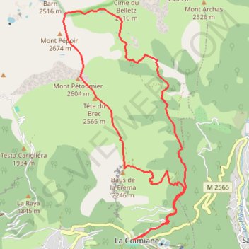 Itinéraire Rando Pepoiri petoumier par anduebis, distance, dénivelé, altitude, carte, profil, trace GPS