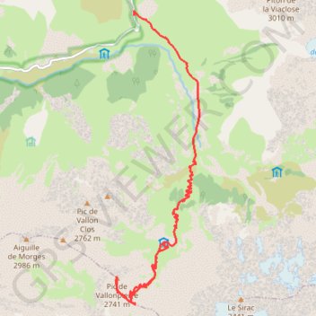 Itinéraire Pic de Vallonpierre, distance, dénivelé, altitude, carte, profil, trace GPS