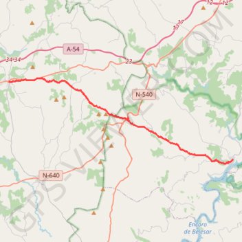 Itinéraire SE40-Portomarrín-PalasDeRei, distance, dénivelé, altitude, carte, profil, trace GPS