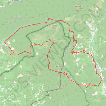 Itinéraire Montagne de Buisse, distance, dénivelé, altitude, carte, profil, trace GPS