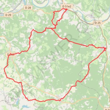 Itinéraire Bastides et village médiévaux - Le Buisson-de-Cadouin, distance, dénivelé, altitude, carte, profil, trace GPS