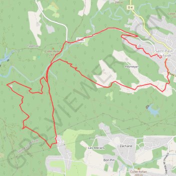 Itinéraire La Forêt Royale, distance, dénivelé, altitude, carte, profil, trace GPS