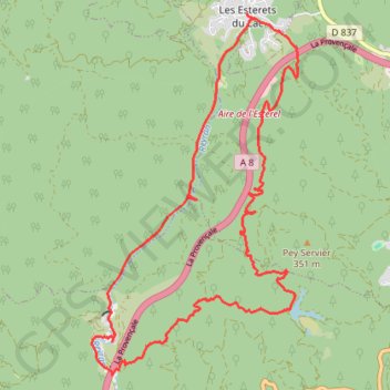 Itinéraire La Barrage de Malpasset, distance, dénivelé, altitude, carte, profil, trace GPS