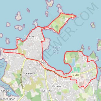 Itinéraire 10km_Super_U, distance, dénivelé, altitude, carte, profil, trace GPS