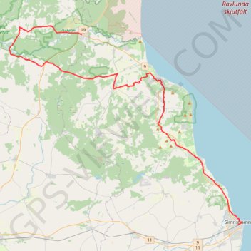 Itinéraire Sydostleden, distance, dénivelé, altitude, carte, profil, trace GPS