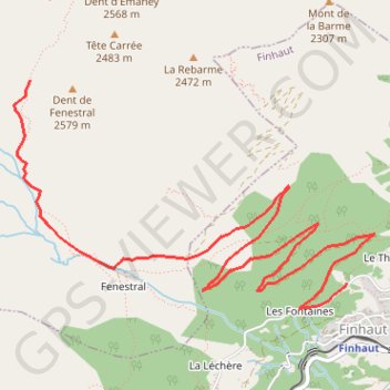 Itinéraire Col de Fénestral, distance, dénivelé, altitude, carte, profil, trace GPS