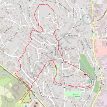 Itinéraire TOUR DE SAINT PRIEST EN JAREZ, distance, dénivelé, altitude, carte, profil, trace GPS