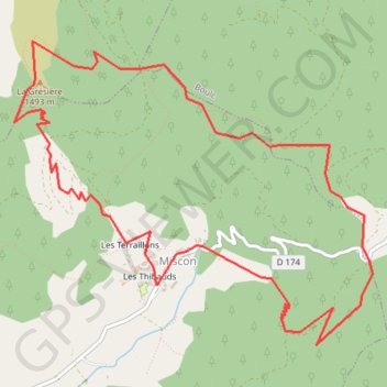 Itinéraire Col du Fays - Col du Pinet - Col de Ravel - Col Miscon, distance, dénivelé, altitude, carte, profil, trace GPS