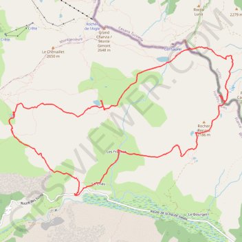 Itinéraire Cervières - Circuit des lacs, distance, dénivelé, altitude, carte, profil, trace GPS