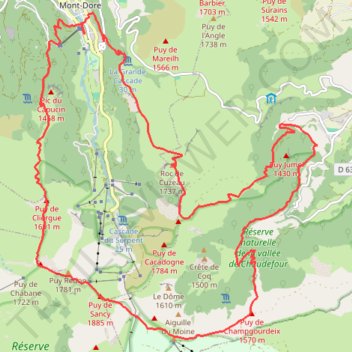 Itinéraire Patrice_BOUTET Trail Estival Sancy Reco 27 K sur 32 K 2025-08-01_09-18-49, distance, dénivelé, altitude, carte, profil, trace GPS