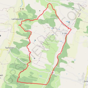 Itinéraire Du cours de la Lauze à Faget-Abatial, distance, dénivelé, altitude, carte, profil, trace GPS