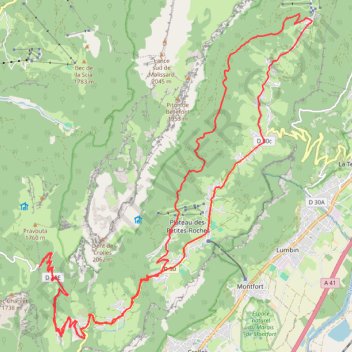 Itinéraire Col du Coq en traversée depuis Marcieu, distance, dénivelé, altitude, carte, profil, trace GPS